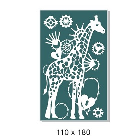 Steampunk Giraffe,cogs.110 x 180mm,Min buy 3